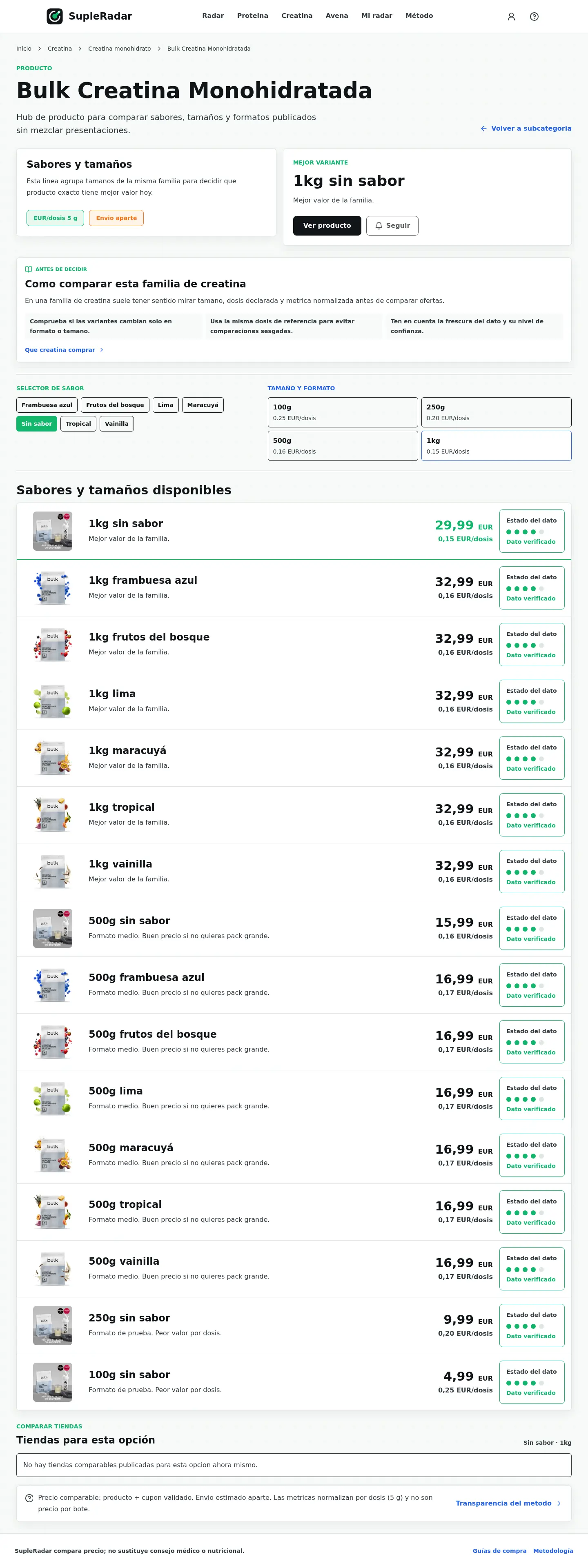 Producto creatina monohidratada Bulk desktop