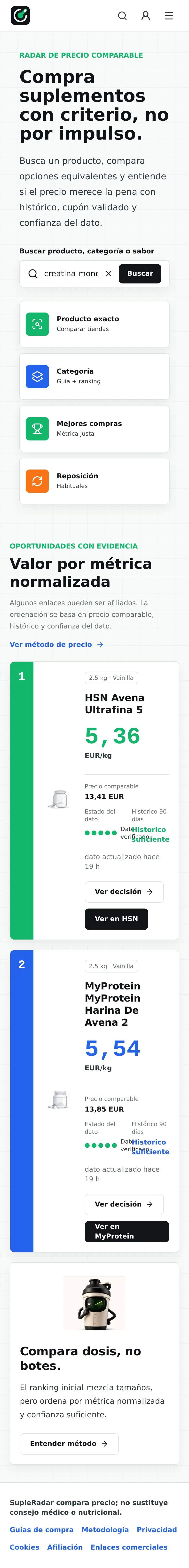 Inicio mobile