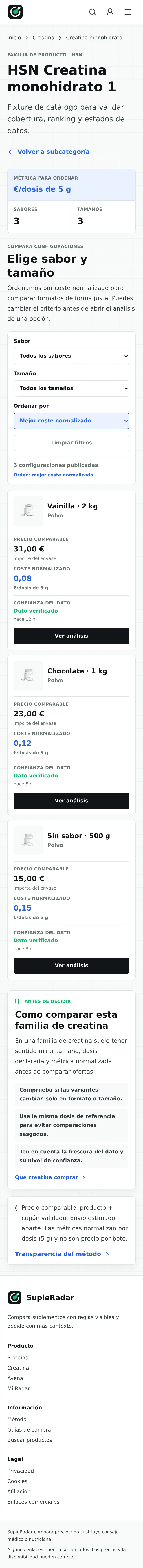 Ficha producto generico sin variante mobile