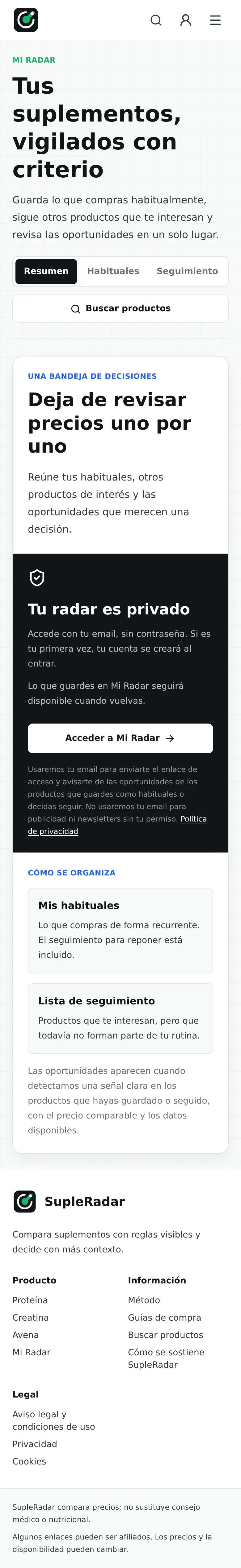 Mi Radar mobile