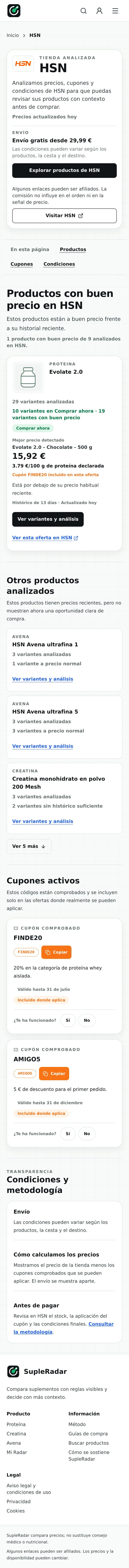 Tienda HSN mobile