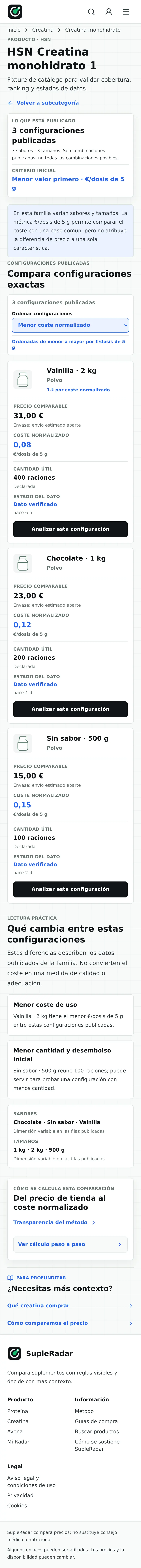 Ficha producto generico sin variante mobile
